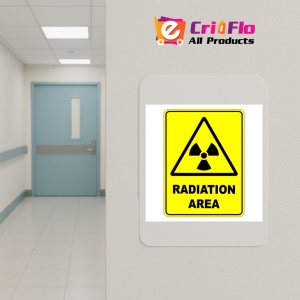 Indicator Radiation Area Warning Safety Sign, Sticker autocolant - Img 4