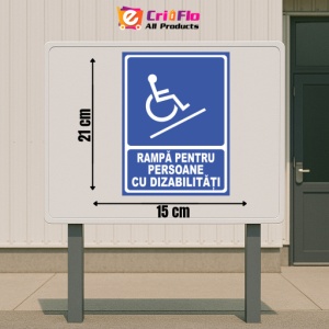 Indicator Rampa pentru persoane cu dizabilitati, Sticker autocolant - Img 2