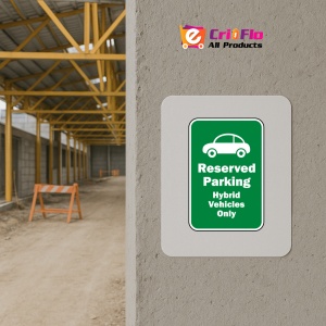 Indicator Reserved Hybrid Vehicles Only Sign, Sticker autocolant - Img 5