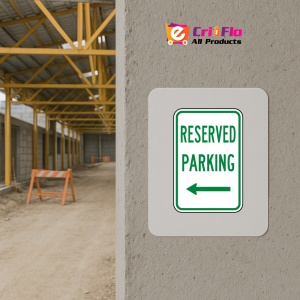 Indicator Reserved Parking Left Arrow Sign, Sticker autocolant - Img 5