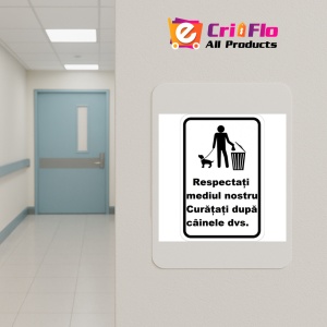 Indicator Respectati mediul curata dupa caine, Sticker autocolant - Img 4