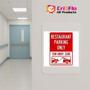 Indicator Restaurant parking only tow-away zone, Sticker autocolant - Img 4