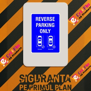 Indicator Reverse parking only, Sticker autocolant - Img 2