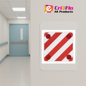 Indicator rosu cu alb pentru gabarit depasit transport trafic, Sticker autocolant - Img 4