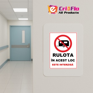 Indicator Rulota in acest loc este interzisa, Sticker autocolant - Img 4
