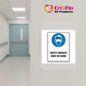 Indicator SAFETY GOGGLES MUST BE WORN SIGN, Sticker autocolant - Img 4