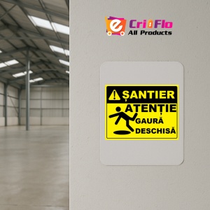 Indicator Santier gaura deschisa, Sticker autocolant - Img 4