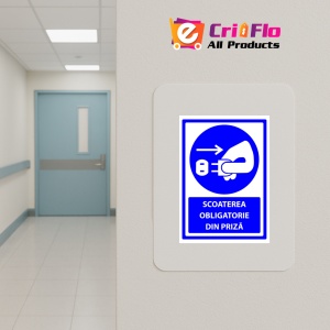 Indicator Scoaterea obligatorie din priza, Sticker autocolant - Img 5