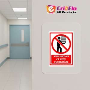 Indicator Semn asigurati-va ca aveti vizibilitatea, Sticker autocolant - Img 5