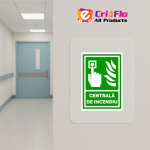 Indicator Semn de centrala de incendiu, Sticker autocolant - Img 5