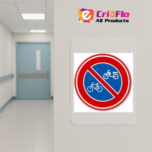 Indicator Semn de circulatie interzicere biciclete si mopedelor, Sticker autocolant - Img 5