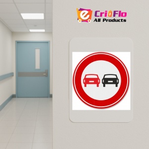 Indicator Semn de circulatie interzis depasire, Sticker autocolant - Img 5
