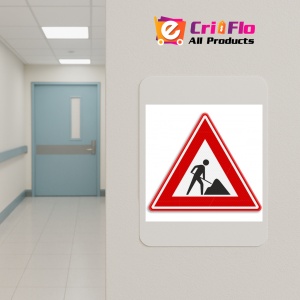 Indicator Semn de circulatie lucrari, Sticker autocolant - Img 5