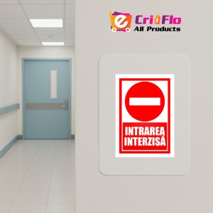 Indicator Semn de intrarea interzisa, Sticker autocolant - Img 5