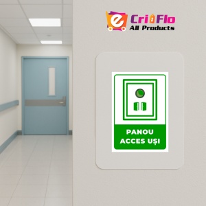 Indicator Semn de panou acces usi, Sticker autocolant - Img 5