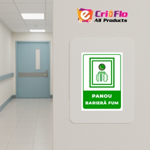 Indicator Semn de panou bariera fum, Sticker autocolant - Img 5