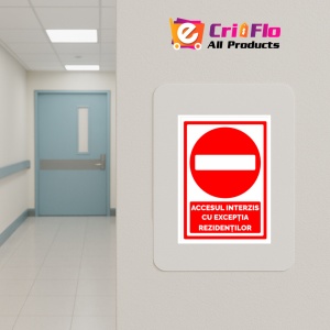 Indicator Semn de parcare accesul interzis cu exceptia rezidentilor, Sticker autocolant - Img 5