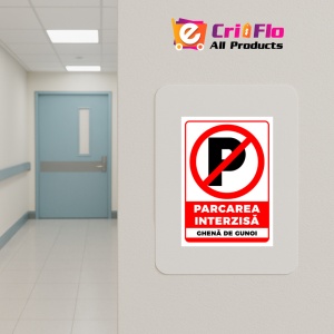 Indicator Semn de parcarea interzisa ghena de gunoi, Sticker autocolant - Img 5