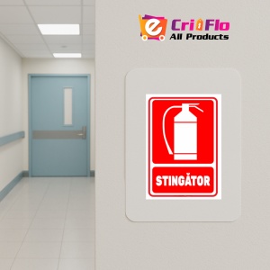 Indicator Semn de stingator, Sticker autocolant - Img 5