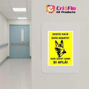 Indicator Semn exista viata dupa moarte sari acest gard si afla, Sticker autocolant - Img 5