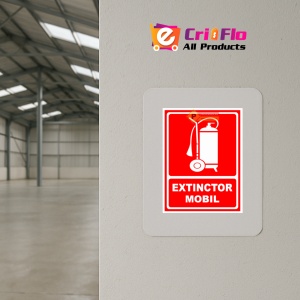 Indicator Semn extinctor mobil, Sticker autocolant - Img 4