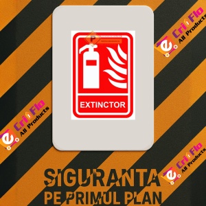 Indicator Semn extinctor, Sticker autocolant - Img 3