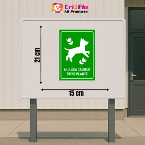 Indicator Semn nu lasa cainele intre plante, Sticker autocolant - Img 2