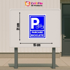 Indicator Semn parcare biciclete, Sticker autocolant - Img 2