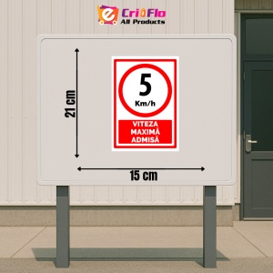Indicator Semn pentru 10 km viteza maxima admisa, Sticker autocolant - Img 2
