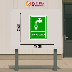 Indicator Semn pentru apa potabila, Sticker autocolant - Img 2