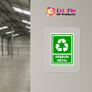 Indicator Semn pentru deseuri metal, Sticker autocolant - Img 4