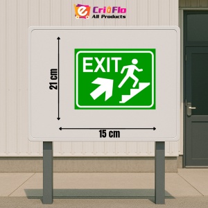 Indicator Semn pentru exit pe scari dreapta sus, Sticker autocolant - Img 2