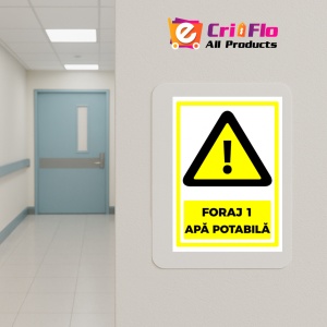 Indicator Semn pentru foraj 1 apa potabila, Sticker autocolant - Img 5