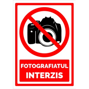 Indicator Semn pentru interzicere fotografiatul interzis, Sticker autocolant