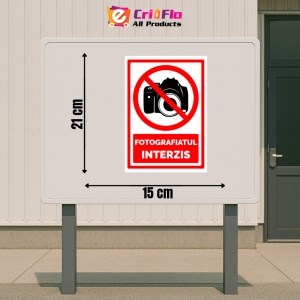 Indicator Semn pentru interzicere fotografiatul interzis, Sticker autocolant - Img 2