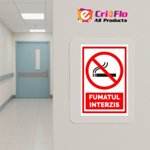 Indicator Semn pentru interzicere fumatul interzis, Sticker autocolant - Img 5
