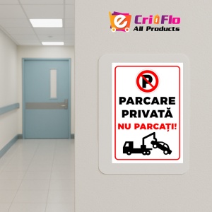 Indicator Semn pentru interzicere parcare privata nu parcati, Sticker autocolant - Img 5