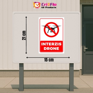 Indicator Semn pentru interzicerea drone, Sticker autocolant - Img 2