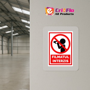 Indicator Semn pentru interzicerea filmatul, Sticker autocolant - Img 4