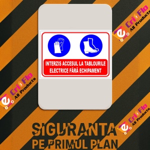 Indicator Semn pentru interzicerea lucrarilor la tablourile electrice, Sticker autocolant - Img 3