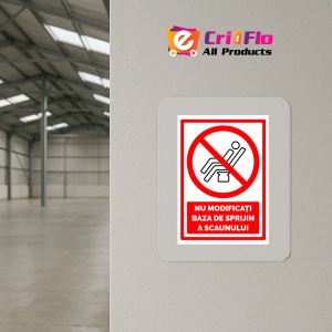 Indicator Semn pentru nu modificati baza de sprijin a scaunului, Sticker autocolant - Img 4