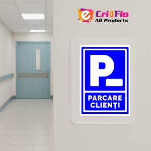 Indicator Semn pentru parcare clienti, Sticker autocolant - Img 5