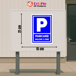 Indicator Semn pentru parcare maxim doua ore, Sticker autocolant - Img 2