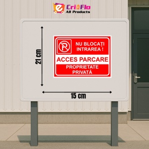 Indicator Semn pentru parcare nu blocati intrarea acces parcare proprietate privata, Sticker autocolant - Img 2