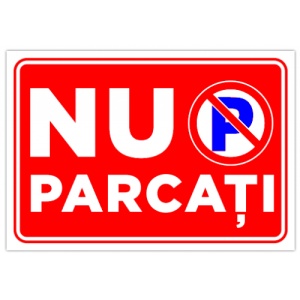 Indicator Semn pentru parcare nu parcati, Sticker autocolant
