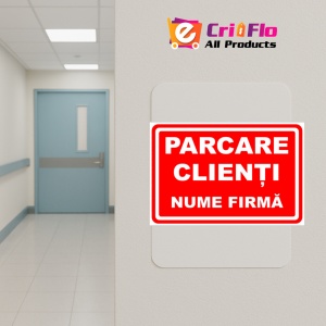 Indicator Semn pentru parcarea clienti cu nume firme personalizat, Sticker autocolant - Img 5