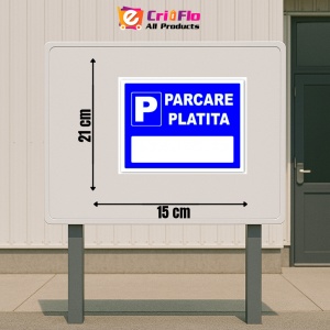 Indicator Semn pentru parcarea platita, Sticker autocolant - Img 2