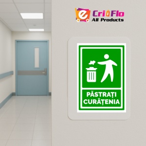Indicator Semn pentru pastrarea curateniei, Sticker autocolant - Img 5