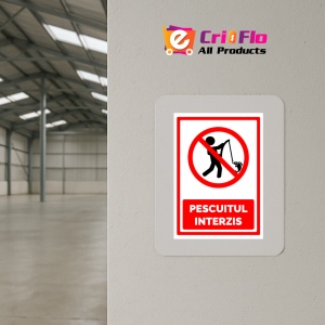 Indicator Semn pentru pescuitul interzis, Sticker autocolant - Img 4