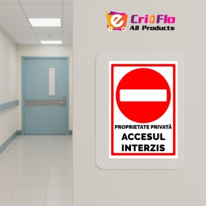 Indicator Semn pentru proprietate privata si accesul interzis, Sticker autocolant - Img 5